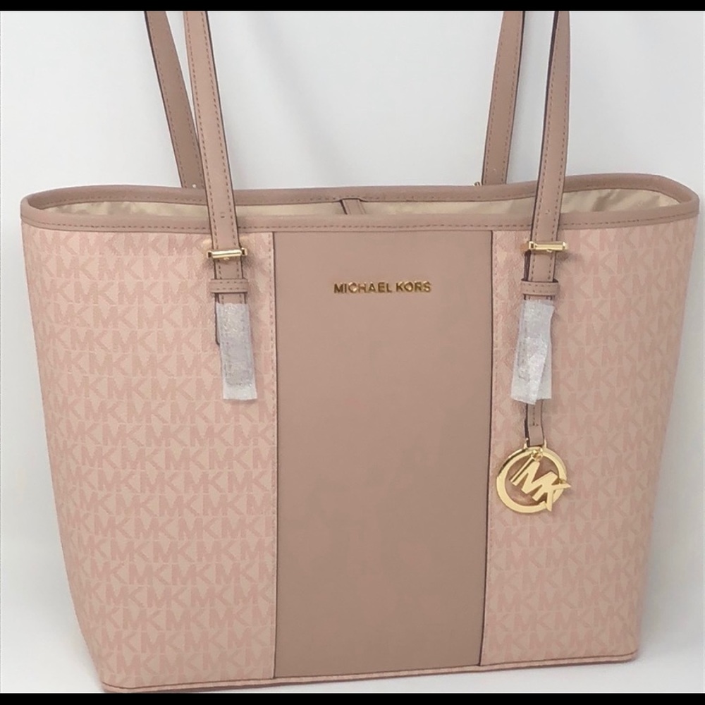 NWT Michael Kors center stripe Fawn  tote - Picture 2 of 7